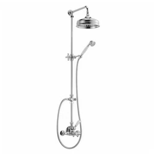 Duschset Huber Croisette 592: Krom med förlängningsrör 75 cm