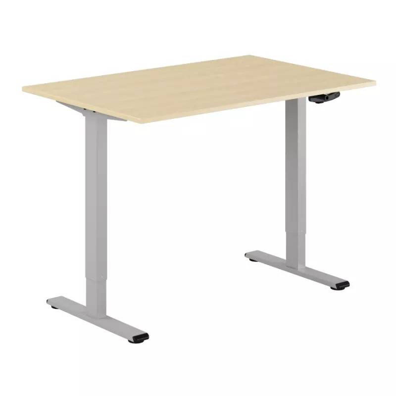 Up & Down Eco skrivbord höj/sänkbart vev - flera storlekar/färgval (140x70 cm, Silvergrå, Björklaminat)