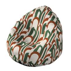 Beanbag och Sittsäck, Boucle naturvit grön og terracotta, Ø50 x 85 cm Ska skickas med UPS, Cosy Home
