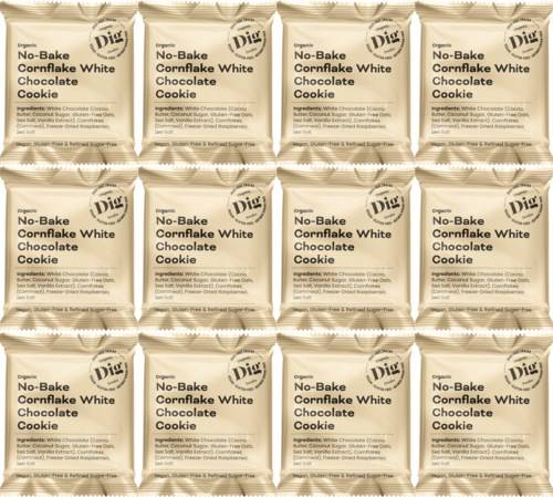 Dig Organic No-Bake Cornflake White Chocolate Cookie 12 x 35g