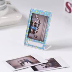 3 L-formad akryl fotoram Transparent stativ fotoram för Fujifilm Instax Mini fotoram 3 pcs