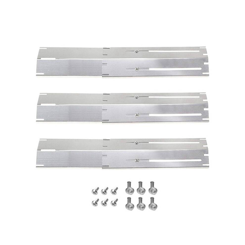 Adjustable Stainless Steel Heat Plate BBQ Gas Grill Replacement Set Outdoor Cooking Accessories Kit for Kitchen 3PCS