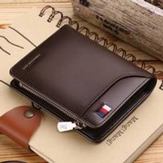 Genuine Leather Men Wallet With Card Holder Short Purse Zipper Wallets Casual Standard Wallets For Men
