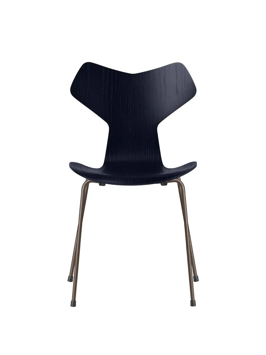 3130 Grand Prix stol i farvet ask af Arne Jacobsen Midnight Blue / Brown Bronze - Jacobsen Plus