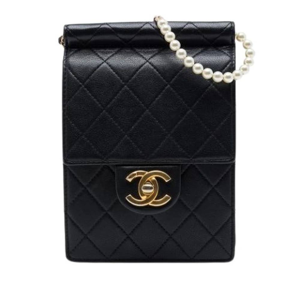 Chanel Vintage Pre-owned Mini Flap Crossbody Taske - Vintage - Dame - Sort - ONE SIZE - Uld