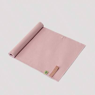 Enfärgad ljusrosa randig mikrofiberabsorberande sporthandduk, löpning fitness tennis badminton yoga svetthandduk badhandduk 100x30 (cm) - Babyrosa