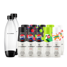 SodaStream Stora Smakpaketet + 1L Diskmaskinssäkra Flaskor Fuse