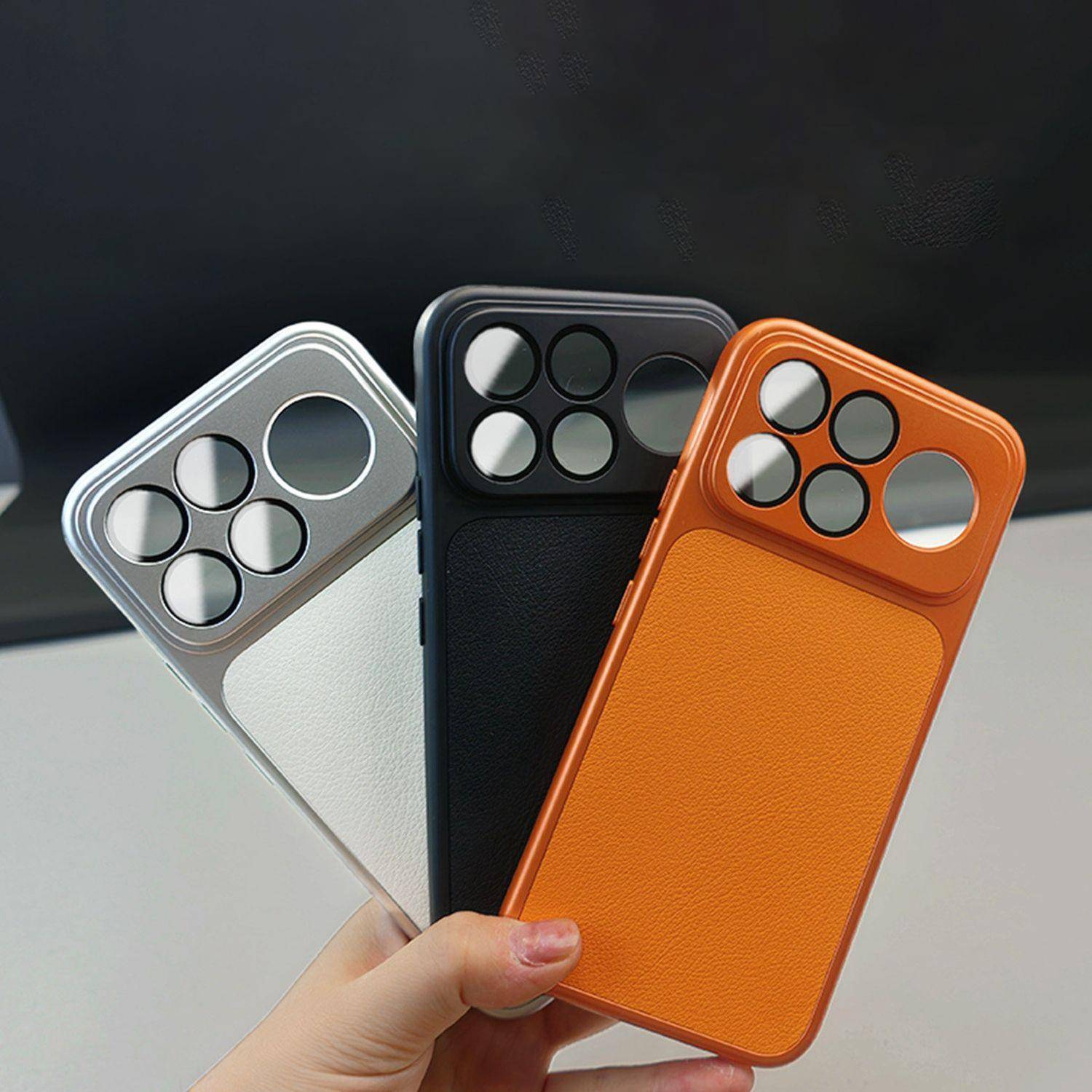 För Xiaomi Poco F9 Ultra Fodral Poco F8 Pro Skyddsfodral f9 pro F8 Ultra Läderfodral Lyxigt Linsskydd Skyddande Matt Läder Baksida