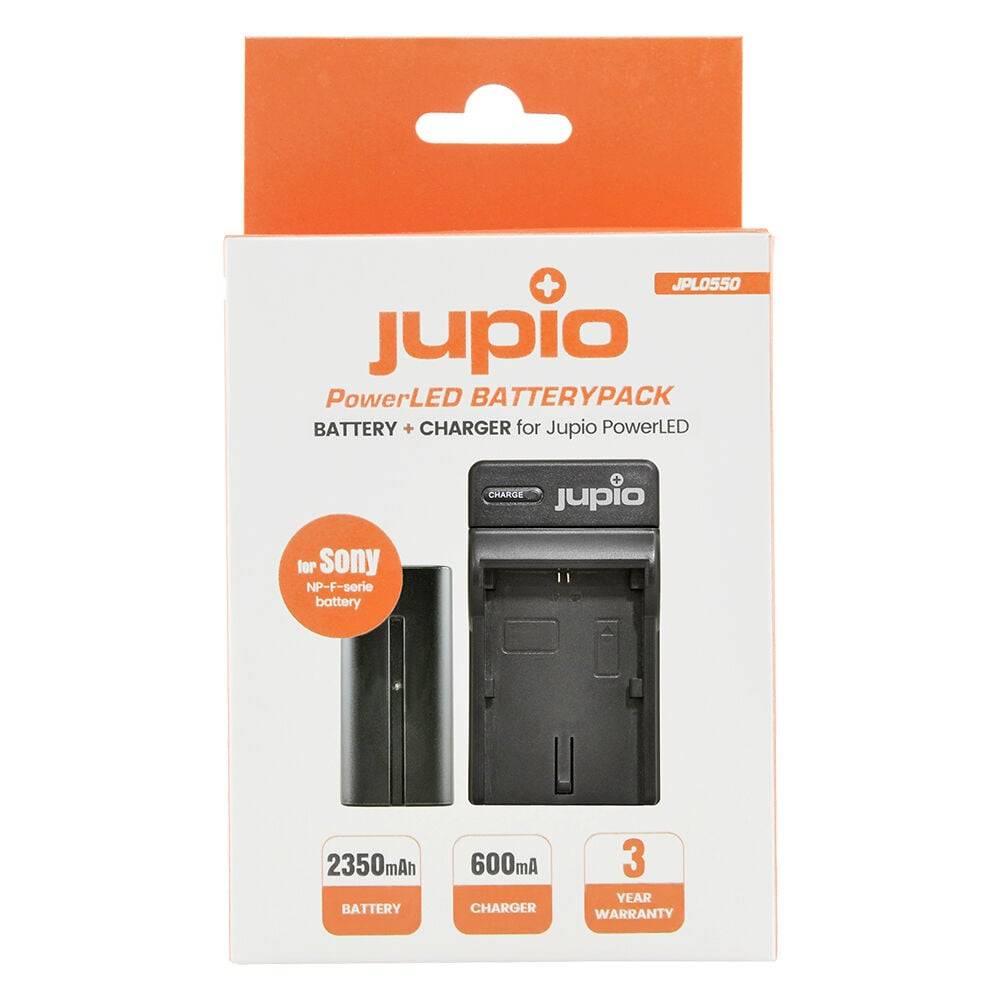 NP-F F550 battery + charger, Sony (uppackad)