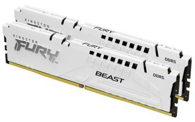 32 GB (2x16GB) DDR5-6000 Kingston FURY Beast White CL36, AMD EXPO - Vit