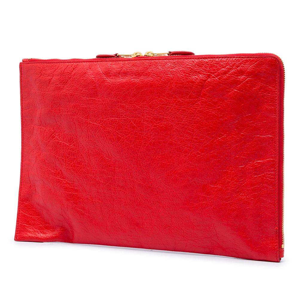 Balenciaga Vintage Clutch Stl. - Kuvertväskor Från Magasin - Red (L 23cm x W 24cm x D 1cm)