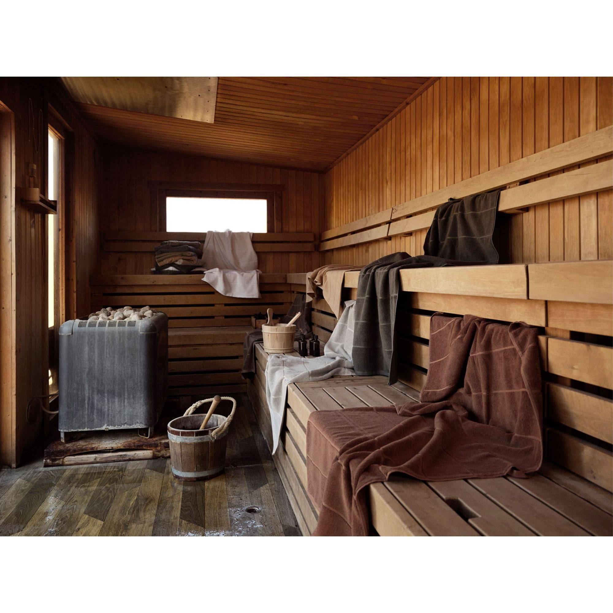 Håndklæde - 100% bomuld - Zone Denmark Sauna - Soft Grey