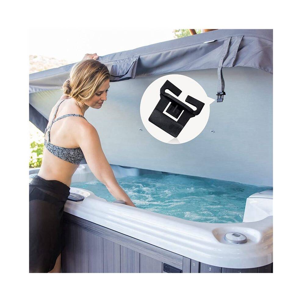 8 Sets Spa Hot Tub Cover Broken Repair Kit Spa Cover Lock Slot Replacement Latches Clip Lock with Keys and Screws
