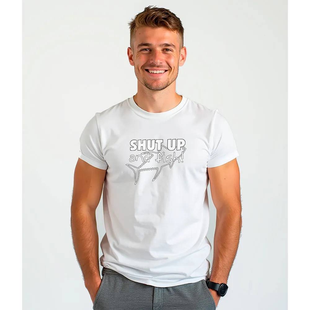 Kruskis Shut Up And Fish T-shirt Med Korte ærmer