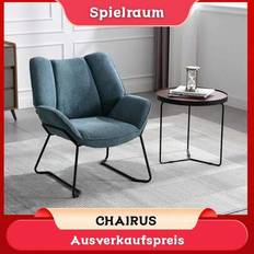 1 st Wahson Moderna Möbler Vardagsrum Balkong Schäslong, Modern Klädd Soffa Fåtölj med Metallben, Lämplig för Vardagsrum, Sovrum (Beige, Vit, Grå, Ros - Blå