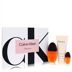 Obsession by Calvin Klein - Gift Set -- 3.4 oz Eau De Parfum Spray + 6.7 oz Body Lotion + .5 oz Mini EDP Spray - för kvinnor