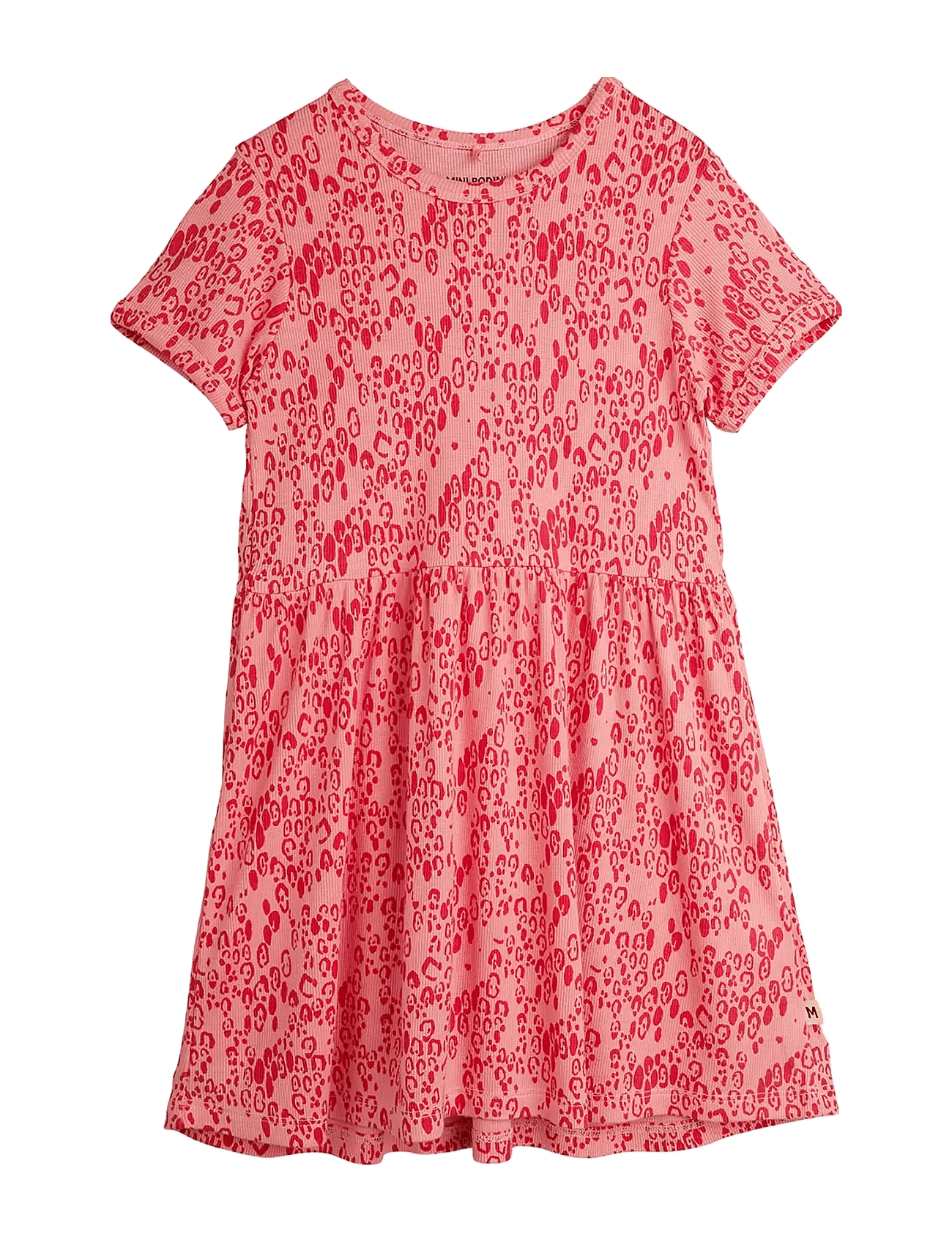 MINI RODINI Mini Leopard Aop Ss Dress | Pink | 128/134