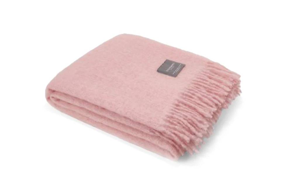 Mohair Pläd Rosé