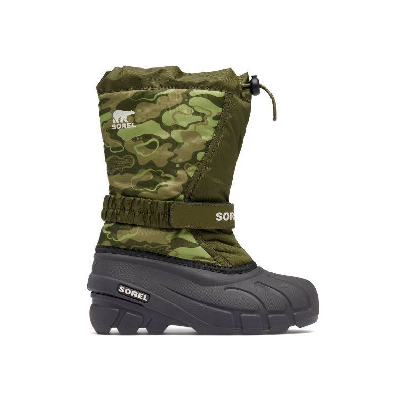 Sorel Childrens Flurry™ Boot Print - Vinterkängor - Børn Utility Green / Savory 26