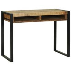 Sminkbord med hylla Brun 100 x 50 x 75 cm Massivt Mangoträ
