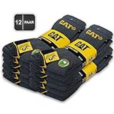 CAT Caterpillar 12 par riktiga arbetssockor kvinnor män arbetsstrumpor affärsstrumpor strumpor storlek 35–50, 12 par grå, 46-50
