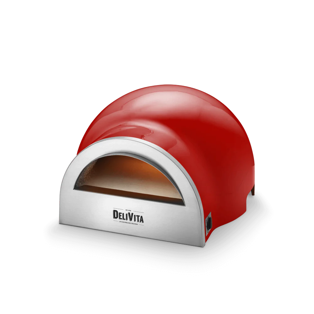 DeliVita Dual Fired Oven - Pizzaovn (Træ/Gas) Chilli Red