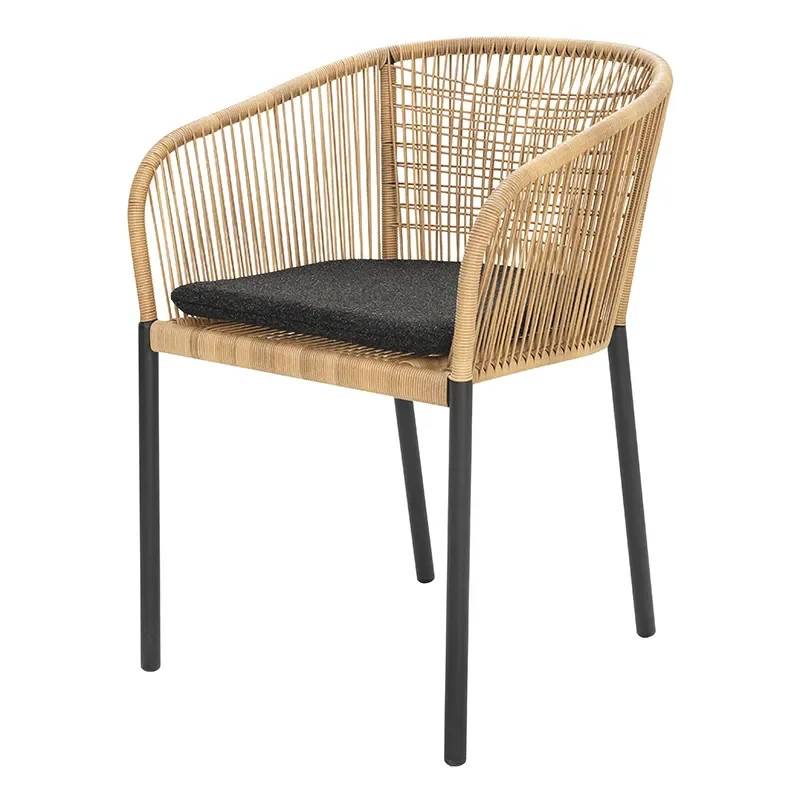 Brafab, Delta stol Sort / Natural Wicker/ Teddy Black