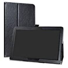 Labanema Fodral för Lenovo Tab M10 HD, stående foliofodral för 10,1 tum Lenovo Tab M10 HD (TB-X505F, TB-X605F) / Smart Tab P10 (TB-X705F) surfplatta - svart
