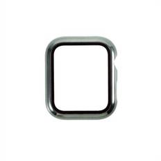 Electroplated PC Frame + Tempered Glass Screen Protector Cover for Apple Watch Series SE/6/5/4 40MM