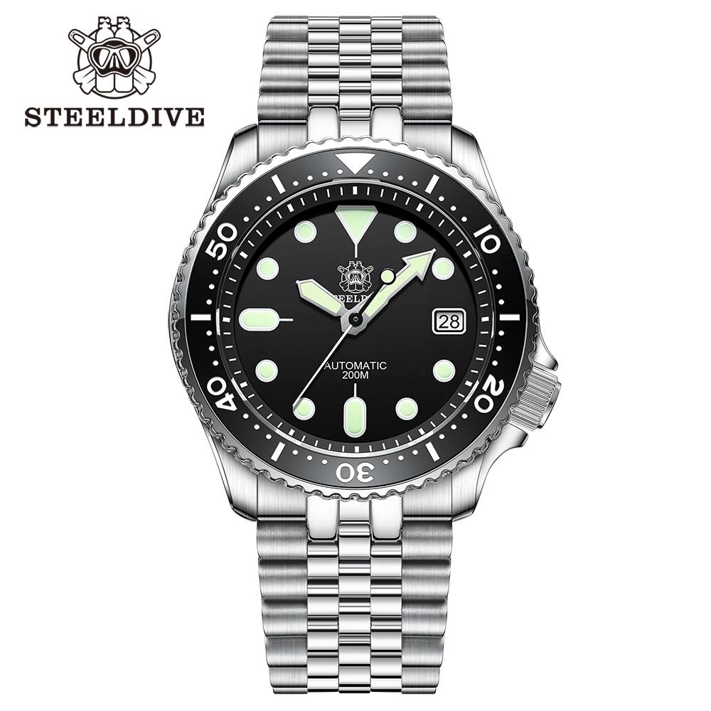 STEELDIVE SD1973 Men's Dive Watch NH35 Automatic Mechanical Men's Watch Luminous Ceramic Bezel Diver Watch Men Watches Sapphire