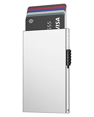 VULKIT Kortplånbok för Män Kreditkortshållare RFID -blockering Pop -up Korthållare Kvinnor Minimalistisk Plånbok Slim Rfid -plånbok