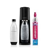 Sodastream – Terra kolsyremaskin för kolsyrat vatten, Quick Connect CO₂-system, inklusive 60L kolsyrecylinder, BPA-fri 1L plastflaska, svart