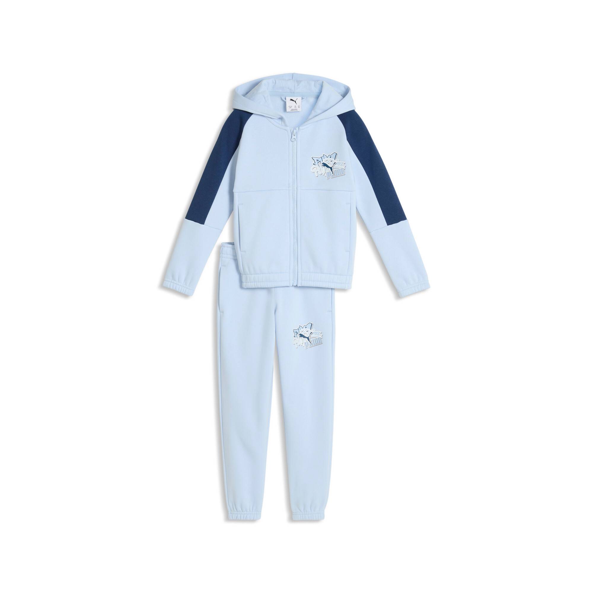 PUMA Scribble Hooded Full-Zip Tracksuit Youth, Shop, Haute Tropic, 6-7Y