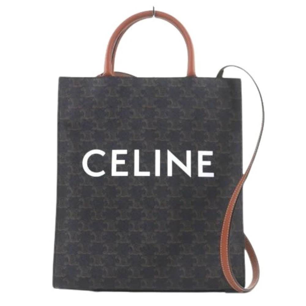 Celine Vintage Pre-owned Vintage Canvas Tote Bag - Vintage - Dame - Brun - ONE SIZE - Tyl