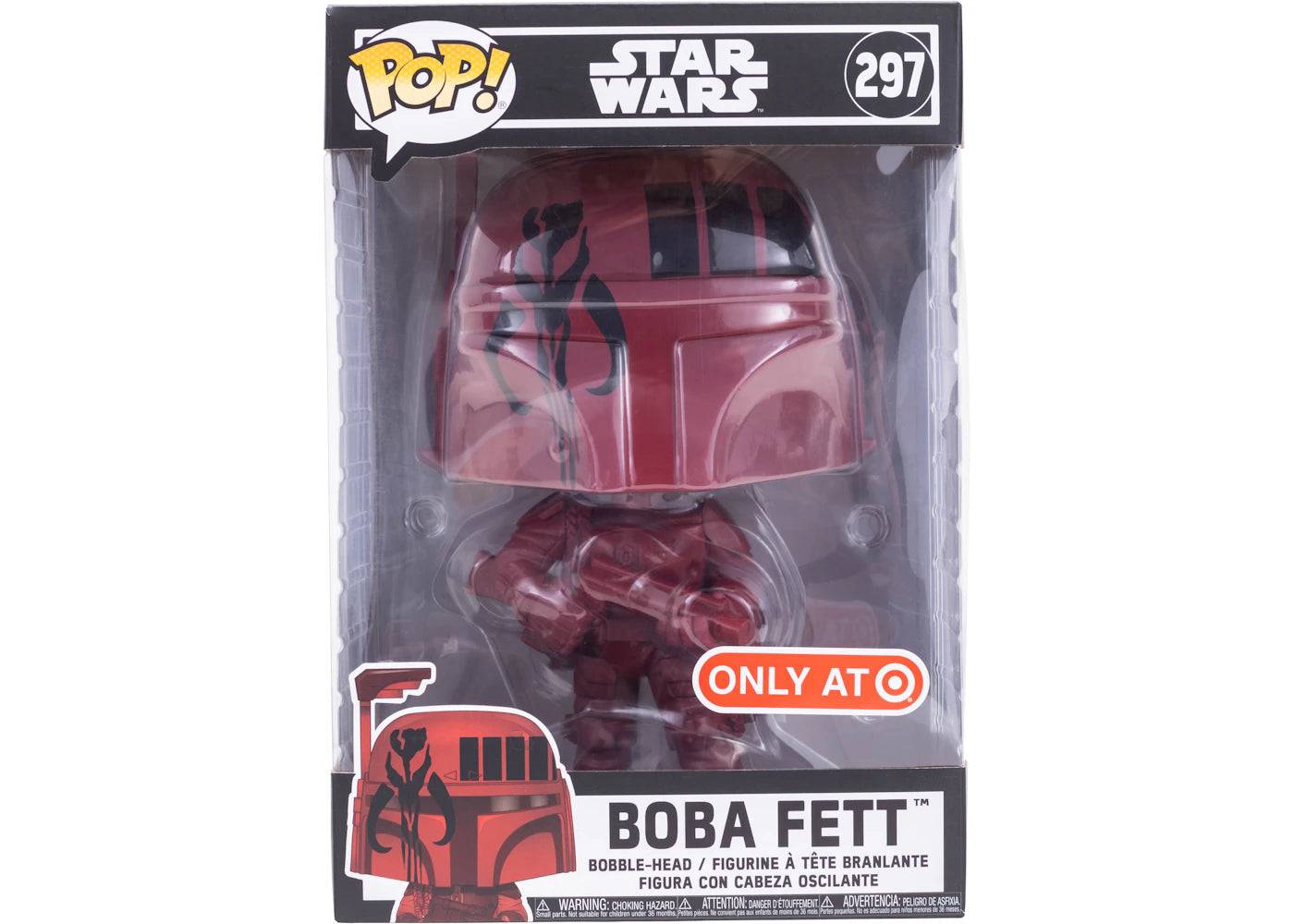 Funko Pop! Star Wars x Futura Boba Fett Target Exclusive Red 10-Inch Bobble-Head Figure #297 - One Size