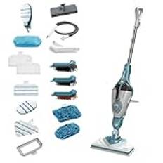 BLACK+DECKER Multifunktionell ångtvätt BHSM1615DAM-QS, 1600 W, handrengörare, deltahuvud och STEAMITT-handske, 16 tillbehör, 13,87 sekunder uppvärmningstid, 500 ml tank, perfekt rengöring