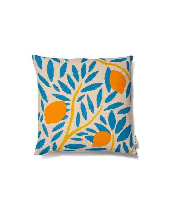 Classic Collection Sunny Citrus kuddfodral blå OUTLET - Blå / Flerfärgad (L: 50 x B: 50 cm)