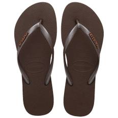 Havaianas Slim Logo 4119875 - Metallic Dark Brown