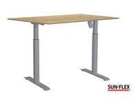 Bord SUN-FLEX II hæve/sænke 140x80 grå/bøg