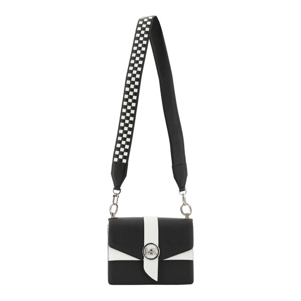 Michael Kors Greenwich Two-Tone Checkered Strap Skuldertaske - Tasker - Dame - Flerfarvet - ONE SIZE - Uld
