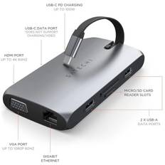 Satechi USB-C On-the-Go Multiport-adapter - Svart