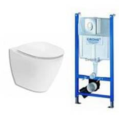 Ifö Spira Art toiletpakke inkl. sæde m/soft-close, cisterne og krom betjening