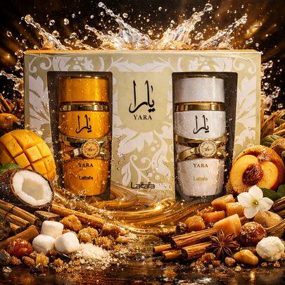 LATTAFA 2X100ML YARA ME & YARA ALL PRESENTSET EAU DE PARFUM - GOURMANDE TROPICAL FLORAL CARAMEL MANGO SANDELWOOD