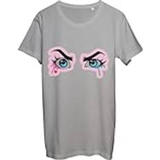 Eyes of Super Lady Mad Character grå t-shirt för män, Grå, M