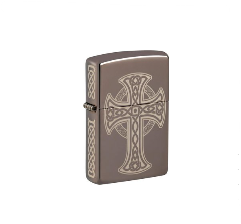 Zippo Black Ice Celtic Cross Lighter
