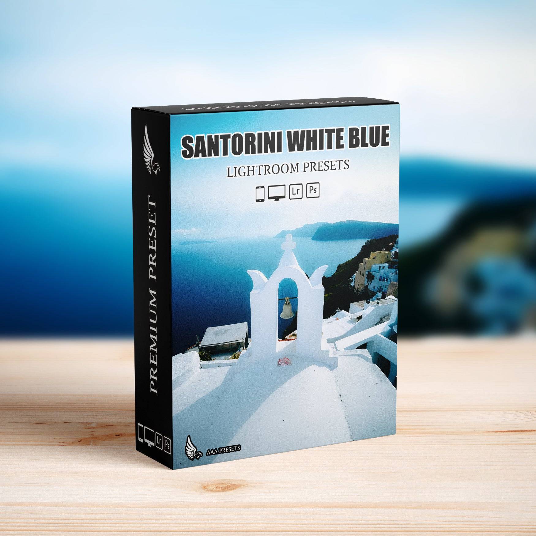 AI-Optimized Santorini White & Blue Lightroom Presets - Extended