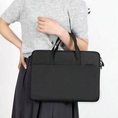 Laptopväska, Unisex portföljväska med stor kapacitet, sammetsfoder, stötsäkert skydd, minimalistiskt innerfodral för laptop - Svart (15,6 tum,13,3 tum,14-15 tum)