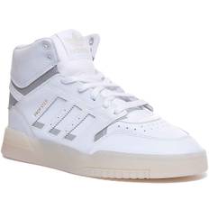Adidas Drop Step Leather High Top Trainers In Whitsilver For Men - 9.5 UK - 44 EU - 10 US / White