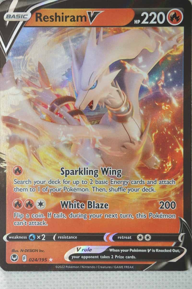 Pokémon Reshiram V 024/195 - Pokemon kort - V kort - Pocket Monster.