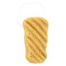 Konjac Sponge - Long Wave Type, Big Size Body Konjac, Wash Face Flutter, Natural Facial Body Care Sponges, Dry, 6 Colors (Color : Turmeric Yellow)